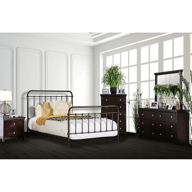 IRIA Dark Bronze Cal.King & E.King Bed - California Furniture (Coachella, CA)