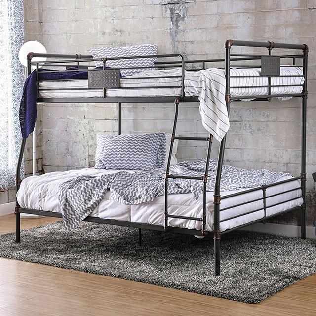 Olga I Antique Black Full/Full Bunk Bed - California Furniture (Coachella, CA)