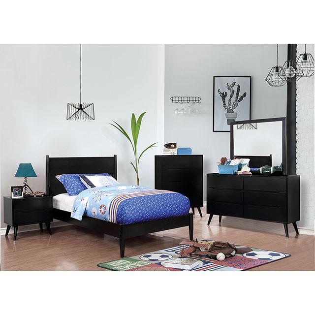 LENNART II Black Night Stand - California Furniture (Coachella, CA)