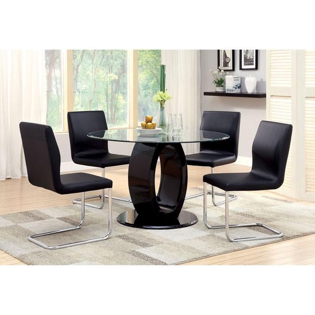 LODIA I Black/Silver Side Chair - California Furniture (Coachella, CA)