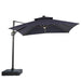 Sano 10 Ft Square Umbrella w/ Double Top w/ LED Light + 37" Large Base - California Furniture (Coachella, CA)