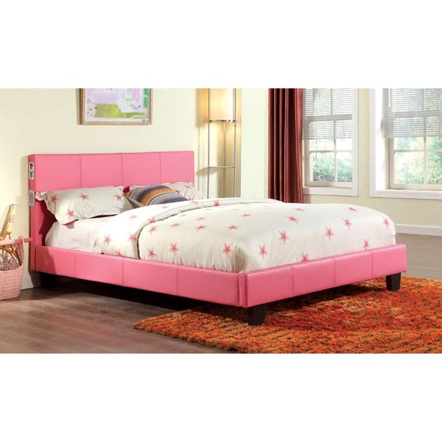 Evans Bed Espresso & Pink - California Furniture (Coachella, CA)