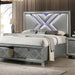 Emmeline Bed Silver & White - California Furniture (Coachella, CA)