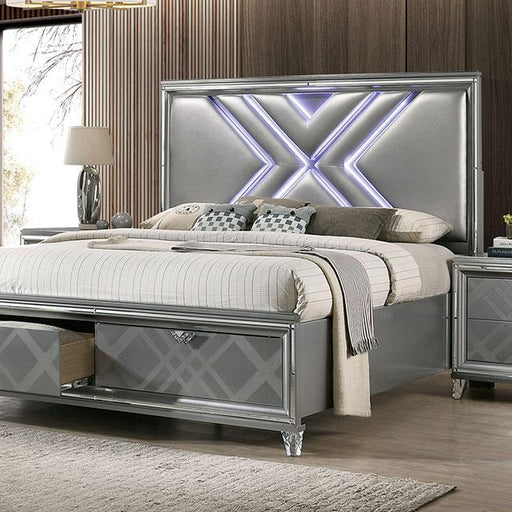 Emmeline 4 & 5 Piece Queen Bedroom Set Gray & White - California Furniture (Coachella, CA)