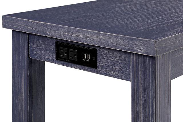 Caerleon 3 & 4 Piece Counter Ht. Set Gray & Blue - California Furniture (Coachella, CA)