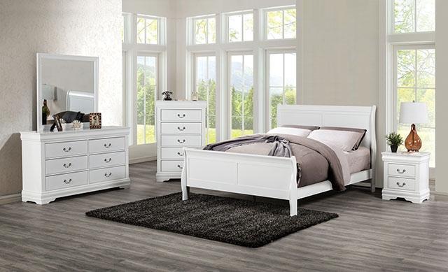 Louis Philippe Full Bed Expresso & White - California Furniture (Coachella, CA)