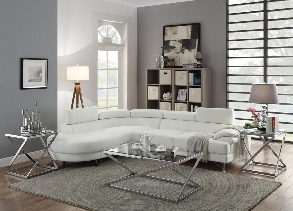 Haoind 2-Pcs Sectional in White