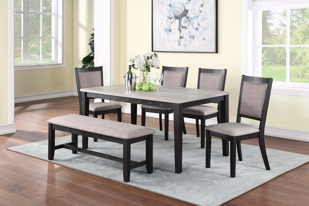 Tamich 6-Pcs Dining Set in Grey/Black