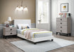 Chyuan Twin Bed-White Pu in Espresso/Espresso - California Furniture (Coachella, CA)
