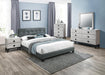 Chyuan Queen Bed/Grey Pu in Grey / Black - California Furniture (Coachella, CA)