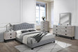 Chyuan Queen Bed/Grey Velvet in Grey / Black - California Furniture (Coachella, CA)