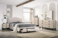 Liihcc Twin Bed W/Drawer-Light Brown Burlap in Light Brown / Black - California Furniture (Coachella, CA)