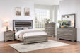 Chuint Eastern King Bed in Espresso Bonded Leather - California Furniture (Coachella, CA)