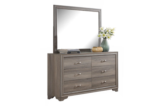 Chuint Mirror in Espresso Bonded Leather - California Furniture (Coachella, CA)