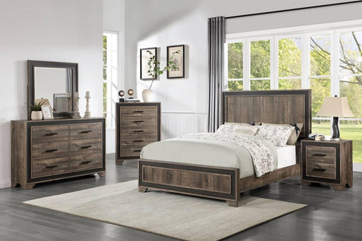 Chuint Queen Bed in Brown Rustic + Rustic Charcoal - California Furniture (Coachella, CA)