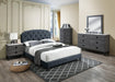 Chyuan Queen Bed/Charcole Burplap in Charcoal / Black - California Furniture (Coachella, CA)