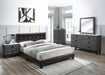 Chyuan Queen Bed/Brown Pu in Brown / Black - California Furniture (Coachella, CA)