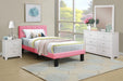 Chyuan Twin Bed in Pink / Espresso - California Furniture (Coachella, CA)
