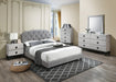 Chyuan Queen Bed/Light Grey Burplap in Light Grey / Black - California Furniture (Coachella, CA)