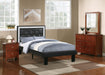 Chyuan Twin Bed/Pu-Ash Black in Black / Espresso - California Furniture (Coachella, CA)