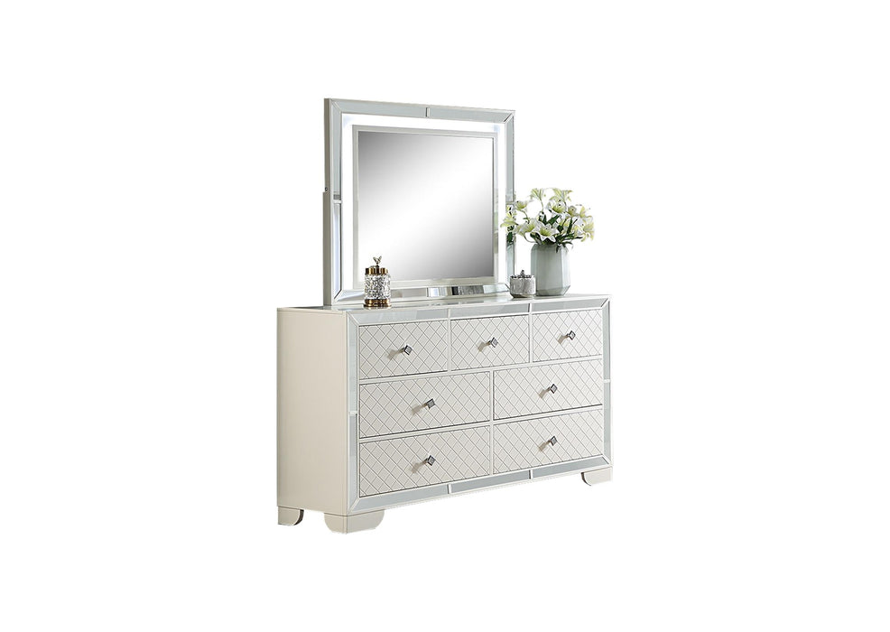 Hothan Mirror in Ivory - California Furniture (Coachella, CA)
