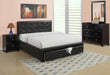 Liihcc Queen Bed W/Drawer-Black Pu in Black / Black - California Furniture (Coachella, CA)