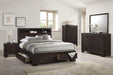 Liihfd Queen Bed/Dark Walnut in Dark Merlot - California Furniture (Coachella, CA)