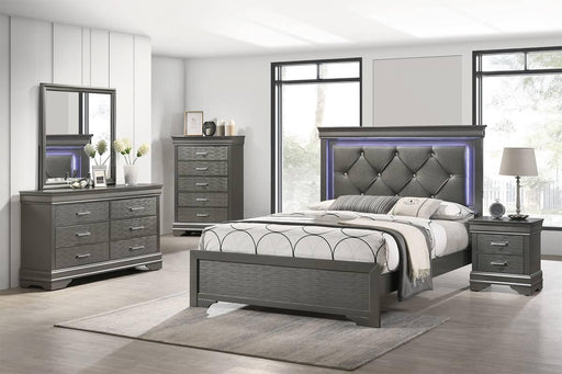 Liihfd Queen Bed in Gray / Dark Gray - California Furniture (Coachella, CA)