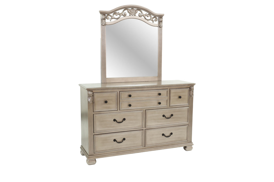 Mcraft Mirror in Antique Silver - California Furniture (Coachella, CA)
