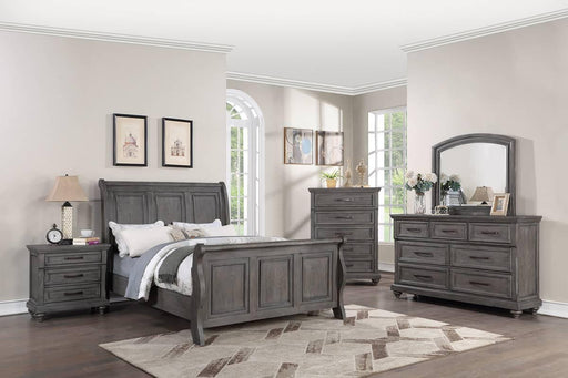Mcraft Queen Bed in Antique Gray Oak - California Furniture (Coachella, CA)