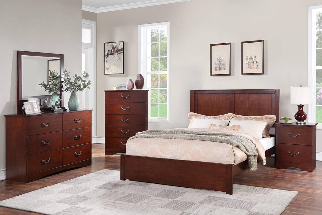 Mcraft Easter King Bed in Cherry - California Furniture (Coachella, CA)