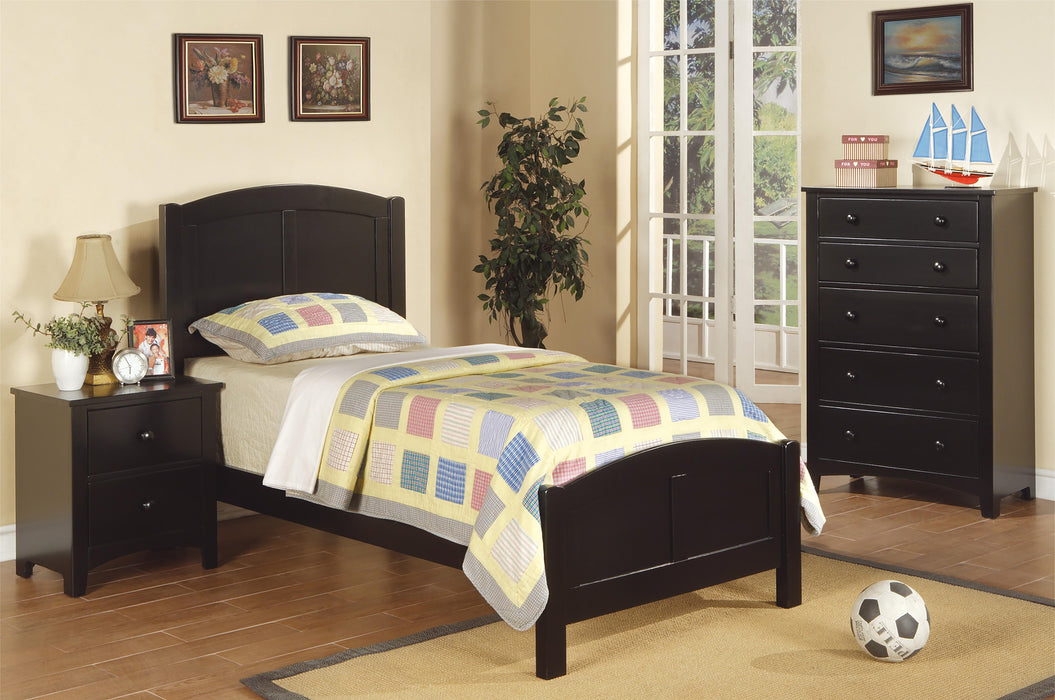 Mcraft Twin Bed in Black - California Furniture (Coachella, CA)