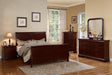 Vfvnco Queen Louis Phillippe Bed - Cherry in Cherry - California Furniture (Coachella, CA)
