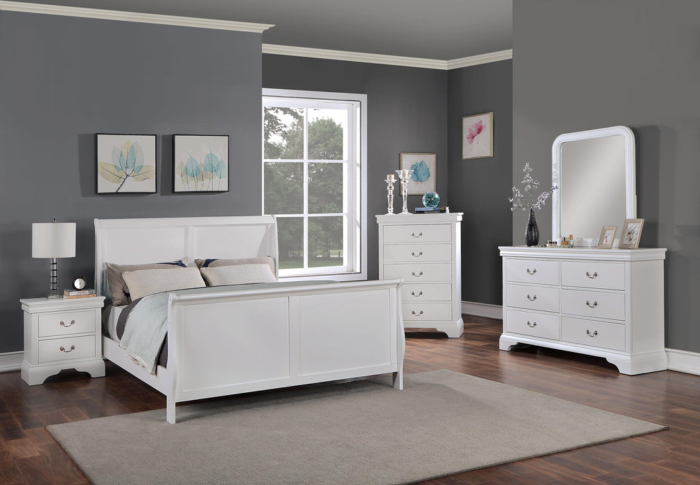 Vfvnco Queen Bed in White - California Furniture (Coachella, CA)