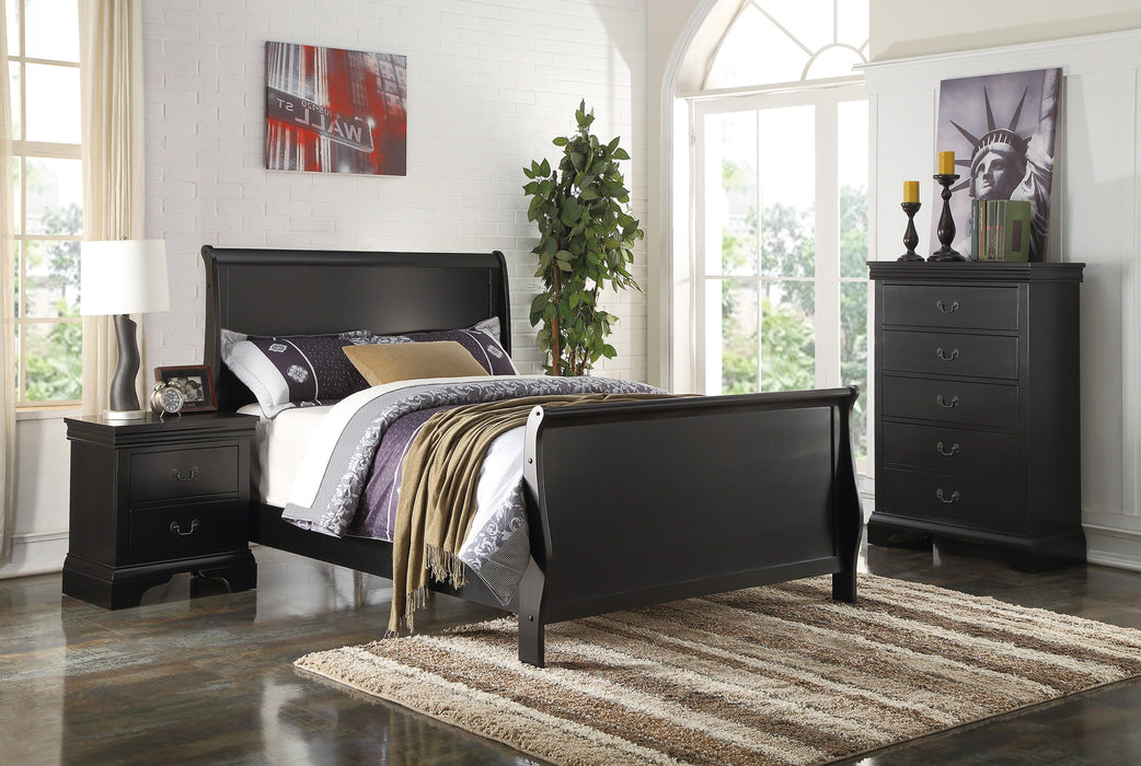 Vfvnco Twin Bed/Black in Black - California Furniture (Coachella, CA)