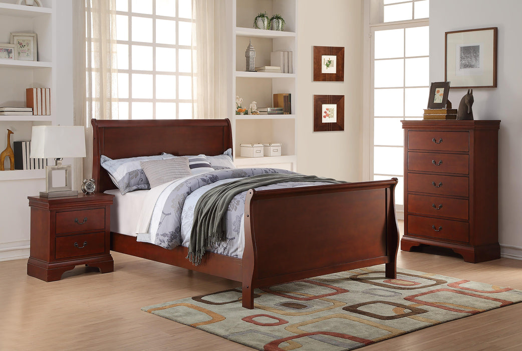 Vfvnco Twin Bed/Cherry in Cherry - California Furniture (Coachella, CA)