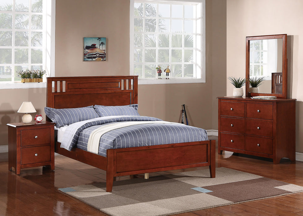 Vfvnco Twin Bed in Cherry - California Furniture (Coachella, CA)