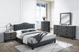 Chyuan Queen Bed/Charcoal Burplap in Charcoal / Black - California Furniture (Coachella, CA)
