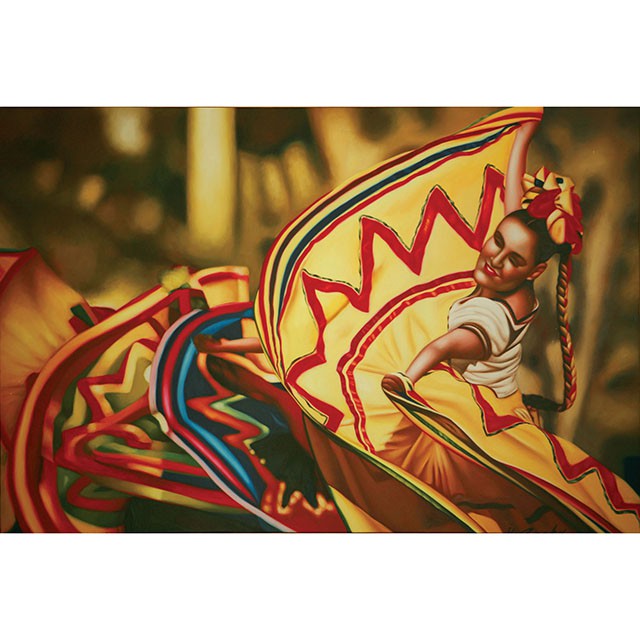 Danza Folklorica Printed Canvas Painting - California Furniture (Coachella, CA)