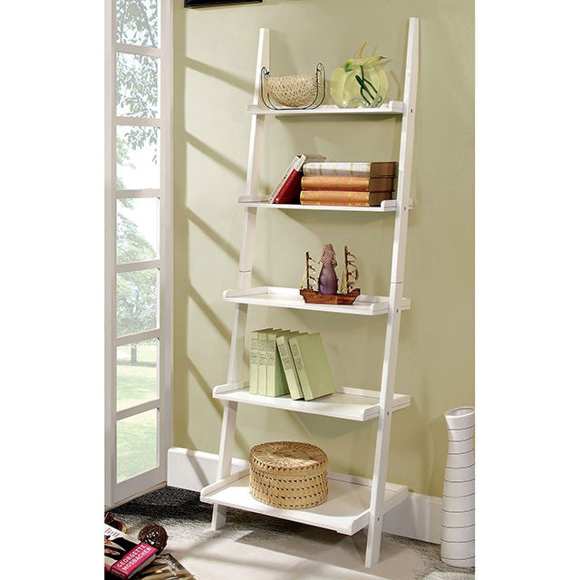 Sion White Ladder Shelf - California Furniture (Coachella, CA)