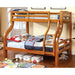 SOLPINE Gray & Oak Twin/Full Bunk Bed - California Furniture (Coachella, CA)
