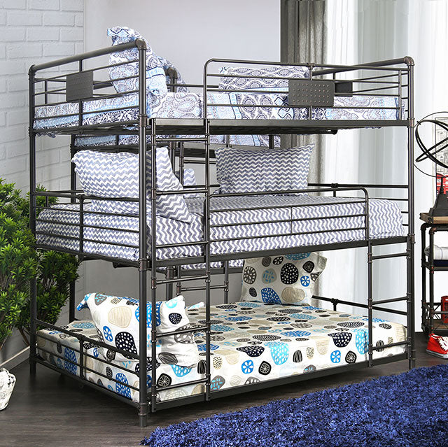 Olga I Antique Black Full/Full Bunk Bed - California Furniture (Coachella, CA)