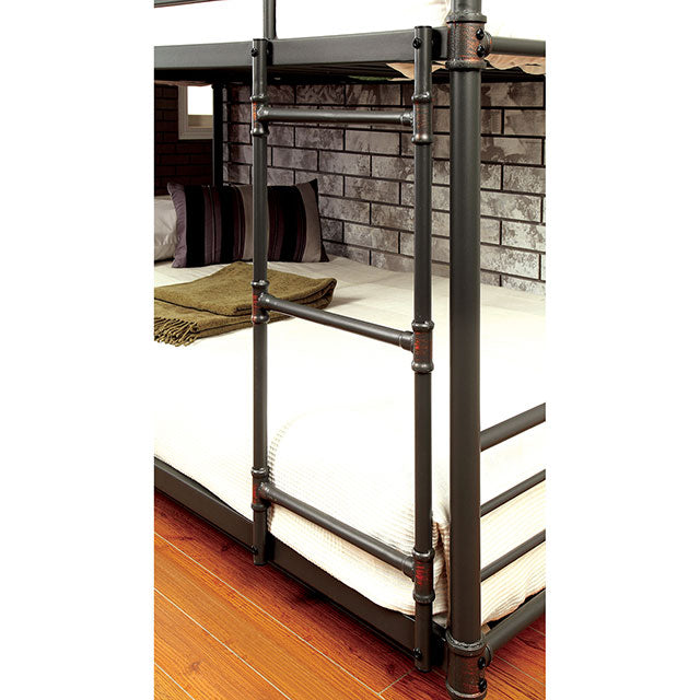 Olga I Antique Black Full/Full Bunk Bed - California Furniture (Coachella, CA)