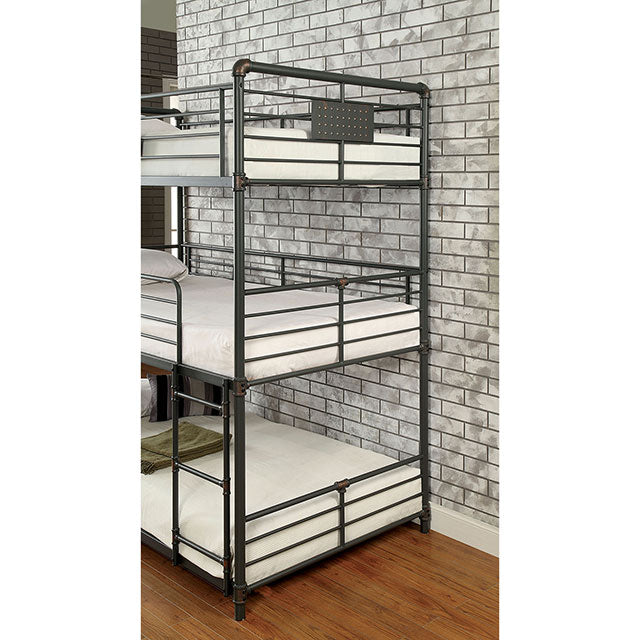 Olga I Antique Black Full/Full Bunk Bed - California Furniture (Coachella, CA)