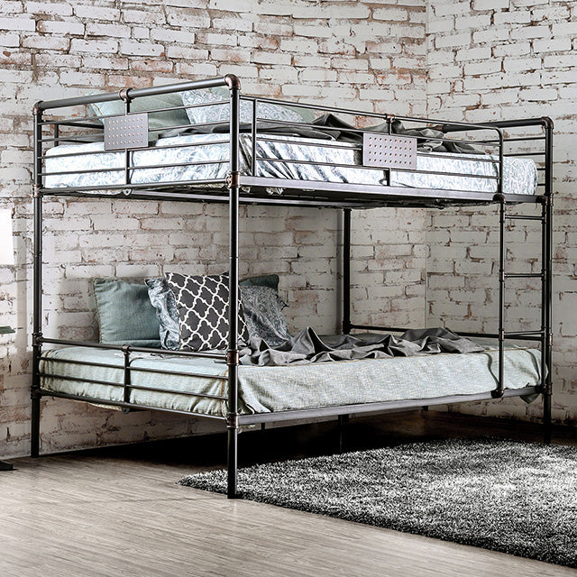 Olga I Antique Black Full/Full Bunk Bed - California Furniture (Coachella, CA)