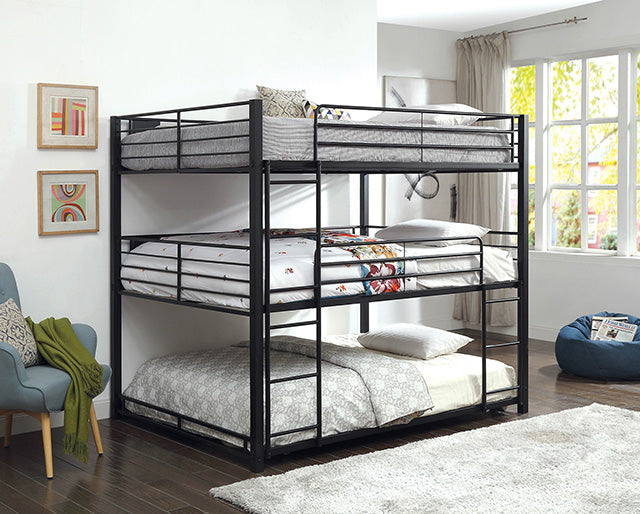 Olga I Antique Black Full/Full Bunk Bed - California Furniture (Coachella, CA)