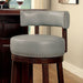 SHIRLEY Dark Oak/Gray 29" Bar Stool - California Furniture (Coachella, CA)