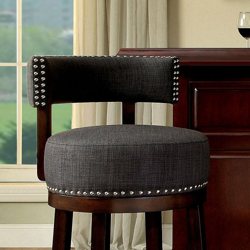 LYNSEY Dark Oak/Gray 29" Bar Stool - California Furniture (Coachella, CA)