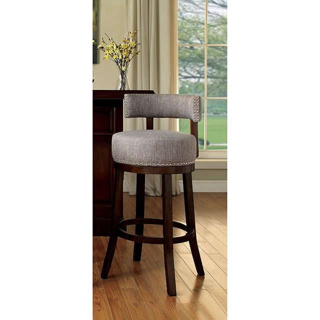 LYNSEY Dark Oak/Light Gray 29" Bar Stool - California Furniture (Coachella, CA)