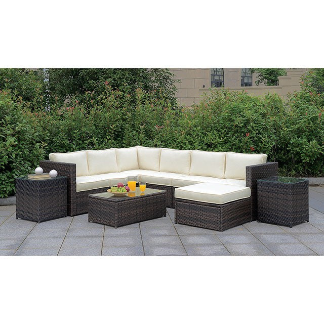 Ilona Brown/Beige Ottoman - California Furniture (Coachella, CA)